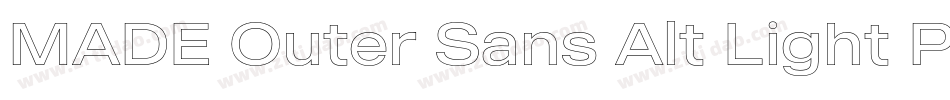 MADE Outer Sans Alt Light PERSONAL USE字体转换